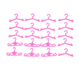 20 pcs/lot Pink Hangers Dress Clothes Accessories For Barbie Doll 0