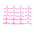 20 pcs/lot Pink Hangers Dress Clothes Accessories For Barbie Doll 0