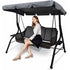 Replacement Cover for 3-Seater Garden Swing Waterproof UV Protection Gray Large