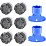 M18.5 Faucet Aerator 6-Pack External Thread Water Saver with 2 Aerator Keys