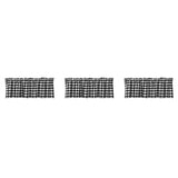 Checkered Kitchen Curtain Farmhouse Style 3-Pack Window Decoration in Black and White