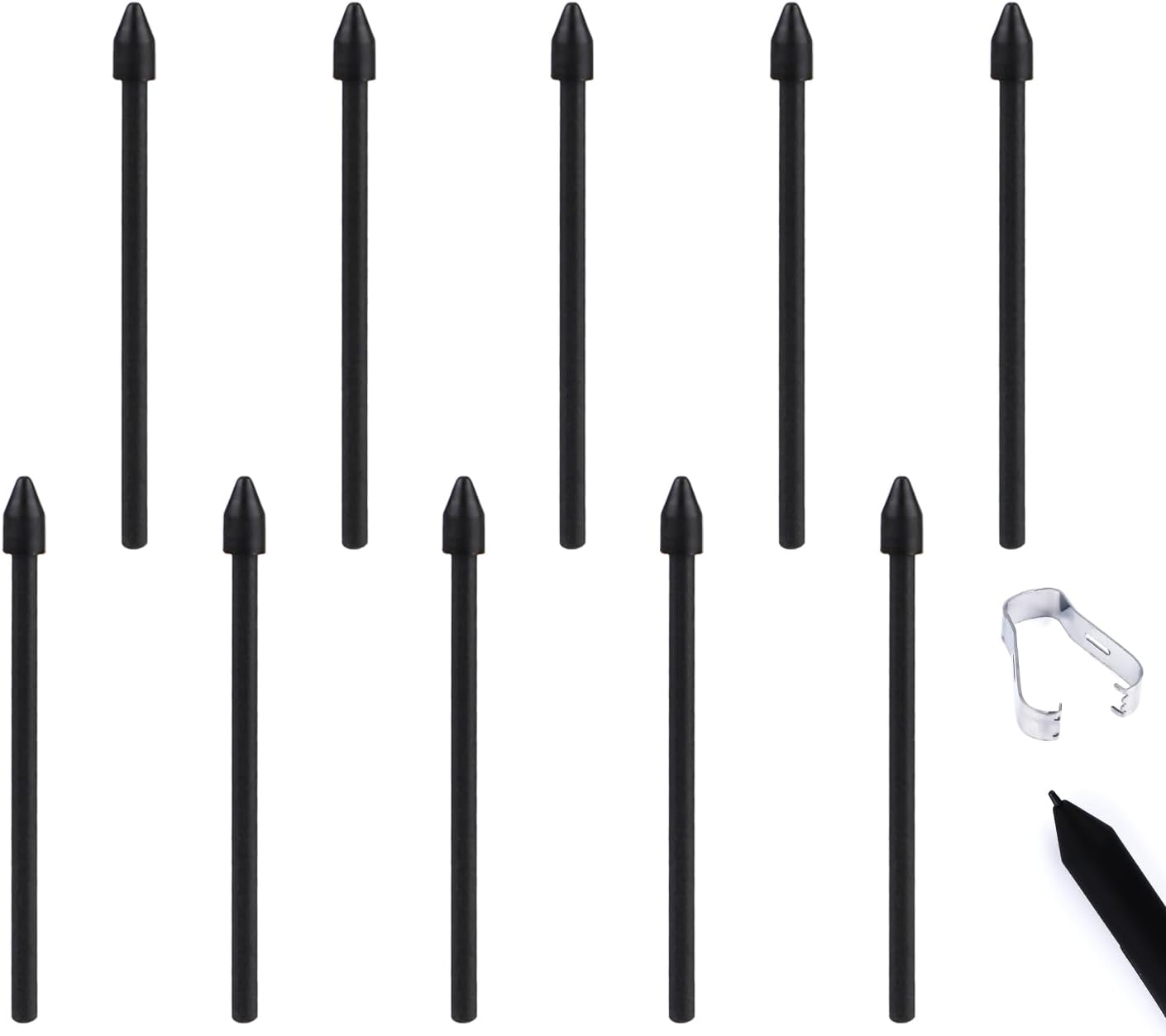 S Pen Nibs 10pcs Black for Compatible with Samsung Galaxy Tab S6 S7 S7 Plus S8 S8 Plus with Installation Tool