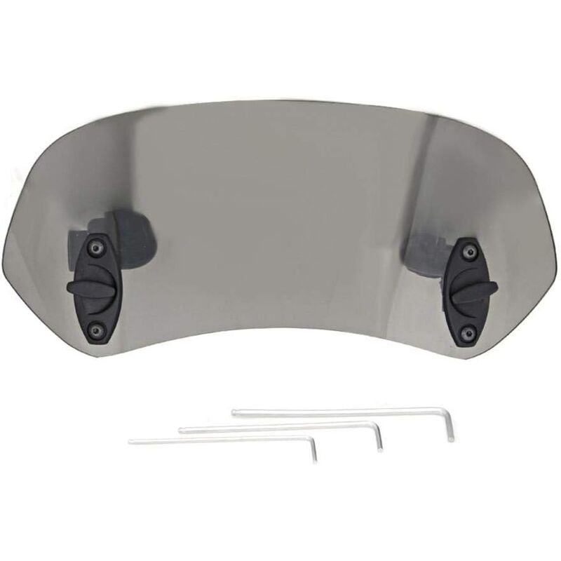 Motorcycle Windshield Wind Deflector - Adjustable Clip-On Tawny Windscreen Accessories
