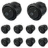 On/Off 2 Pin AC 6A(250V) 10A(125V) SPST Push Button Rocker Switches for Car Boat Truck Household, 10pcs Black Round