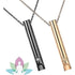 2pcs Breathing Necklace, Anxiety Necklace for Women, Stress Relief Mindful Breathing Necklace Stainless Steel for Meditation Relaxation Black gold Black gold