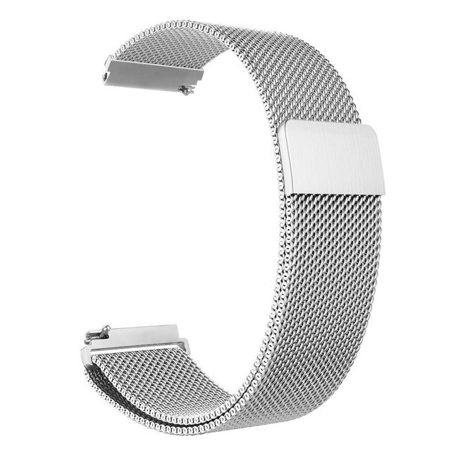 Garmin Venu 2 2S SQ Compatible Milanese Magnetic Stainless Steel Bracelet Silver