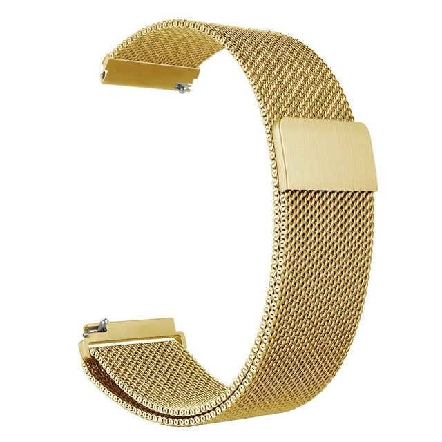 Garmin Venu 2 2S SQ Compatible Stainless Steel Gold Milanese Magnetic Bracelet