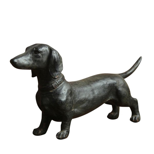 Resin Dachshund Statue Antique Collectible Ornament