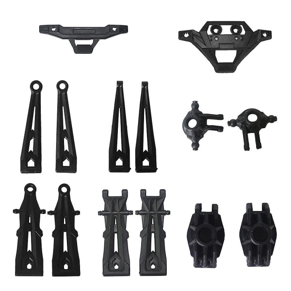XLH Hosim 9125 RC Car Parts Kit, 14pcs Black Control Arms, Stub Axle, Bumper, Compatible with Hosim 9125