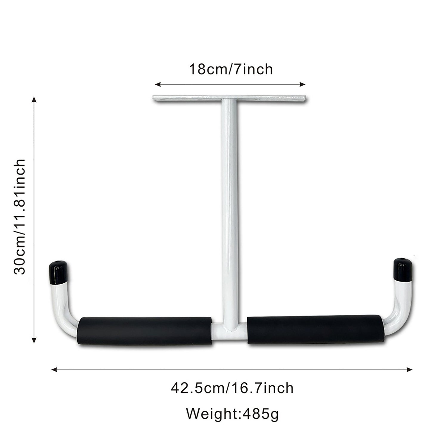 Heavy Duty Steel Storage Hook for Ceiling Rack Compatible with Hanging Bikes Tools Snowboard Fishing Rods White Storage System