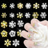 20pcs Snowflake Nail Charms with Rhinestones Silver Gold Christmas Decorations Alloy Nail Jewelry Snowflake Nails Design 3D Charms for Nails Decor DIY Craft Home&Salon