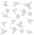 54 Pieces Birds Static Window Clings Anti Collision Window Decals for Bird Strikes, Glass Door Window Stickers, Stop Birds Flying into Windows, Hummingbird Style