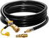 12 FT RV Propane Quick Connect Hose, RV Quick Connect Propane Hose, Quick Disconnect Propane Hose Extension - 1/4 Inch Safety Shutoff Valve & Male Full Flow Plug for LP Gas Low Pressure System