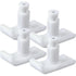 Walker Ski Glides, Universal Fit Walker Glides Mobility Accessory for Seniors, Walker Accessories for Safety and Stability, White, 4 Pack