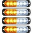 LED Amber Strobe Lights Vehicle Emergency Strobe Lights for Trucks LED Flashing Car Lights Windshield Lights Bars Hazard Shiny Mount Lights with Pads Screws for off Road Car(4 Pieces)