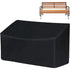 Outdoor Bench Cover, 52" W x 26" D x 35" H 2-Seater Patio Bench Cover Waterproof, 210D Heavy Duty Outdoor Furniture Cover for Garden Patio Loveseat, Bench(Black)