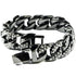 Mens Womens Cuban Link Bracelet Hip Hop Bracelet Gold Chain Bracelet Iced Out Curb Cuban 18k Gold Plated Bracelet With Clear Rhinestones (A-T-Black-8.74in)
