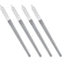 4 Pcs Diamond Deb Nail File Metal Nail File with Sharp Pointed Tip, Stainless Steel Nail Filer Metal Nail Files for Natural Nails Double Sided Manicure Pedicure Toenails Tools for Salon Home (Small)