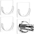 4 Pack Shower Rod Holder Adhesive No Drilling Transparent Shower Rod Holder Invisible Wall Mount Holder For Tension Rods Shower Curtain Rod Holders For Wall (Rod Not Included)