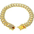 Chain Collar for Dog Diamond Cuban Link Dog Collar 13mm Wide Pet Cuban Style Collar Metal Cat Chain Pet Crystal Collar Jewelry Accessories for Small Medium Large Dogs Cats (10 Inch, Gold)