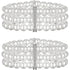 Pearl Cuff Bracelet 2pcs 1920s Imitation Pearl Bracelet Multi-Layered Elastic Bangle 3 Rows Faux Pearls Accent Off White Stretch Wrist Bracelet Vintage Pearl Bracelets For Women Bridal Wedding Jewelry