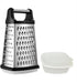 9" Box Cheese Grater With Container, Heavy Duty Cheese Graters Handheld 4-Sided Stainless Steel, Food Shredder for Parmesan Cheese, Vegetables, Ginger, Potatoes