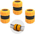 3 PCS Garden Hose Repair Kit Durable Hose Repair Connector Extender 3/4" or 5/8" Water Hose Connectors Water Hose Repair Hose Mender for Garden Hose Pipe Quick Repair Connection Yellow