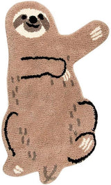 Cute Soft Small Sloth Shaped Mat for Bathroom,Showroom Bathmat,Non-Slip Bath Rugs,Play Carpet Area Rug for Kids,Photography Props (25.6X39.4'')