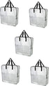 DIMPA Extra Large Storage Bag, Clear Heavy Duty Bags, Moth Moisture Protection Storage Bags (Pack of 5, 25 ½x8 ¾x25 ½)