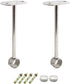 2 Pack Ceiling Mount Bracket, Stainless Steel Wardrobe Pipe Bracket Rod Holder Ceiling Holder,  Shower Curtain Closet Wardrobe Rod Lever Support Holder Pipe Flange Socket (25x250mm/1x10&