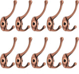 Bathroom Coat Hooks, Decorative Hanger Rack for Hanging Towel,Jacket,Handbag,Scarf,Keys,Solid Wall Mounted Home Kitchen Garage Closet Storage & Organization Hardware Accessories 10PC (Copper)