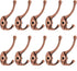Bathroom Coat Hooks, Decorative Hanger Rack for Hanging Towel,Jacket,Handbag,Scarf,Keys,Solid Wall Mounted Home Kitchen Garage Closet Storage & Organization Hardware Accessories 10PC (Copper)
