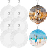 8 Pcs Sublimation Wind Spinner Blanks 8 Inch Bulk Aluminum Metal Sublimation Blanks Product Heat Press Transfer Outdoor Garden Decoration Sublimation Blank Wind Spinners for DIY Gift