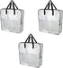 DIMPA 3 pcs Extra Large Storage Bag, Clear Heavy Duty Bags, Moth and Moisture Protection Storage Bags