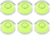 Small Circular Bubble Levels,6Pcs 0.98x0.39inch Levels Measuring Layout Tools Standards for Workshop Camera Tripod Turntable Automount Telescope
