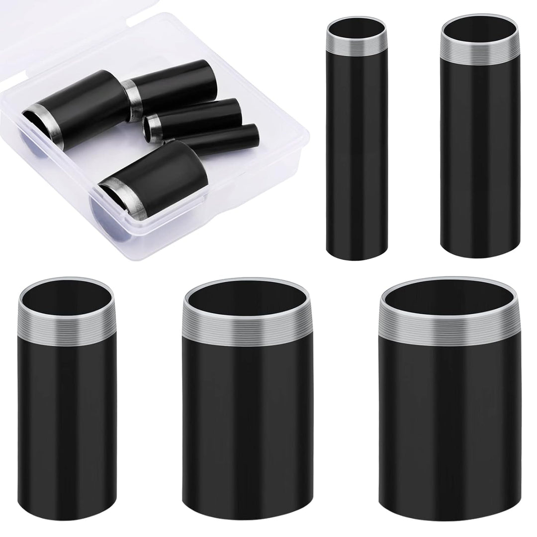 5 Sizes Round Hole Punch, Hollow Punch Cutter Tool Set with Storage Case, Leather Craft Tools Kit for Handmade DIY Craft Hole Punch Black  5 pcs  Black  5 pcs