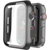 Compatible with Apple Watch 40mm Shockproof Case and 9H Tempered Glass 2-Pack Rose Gold