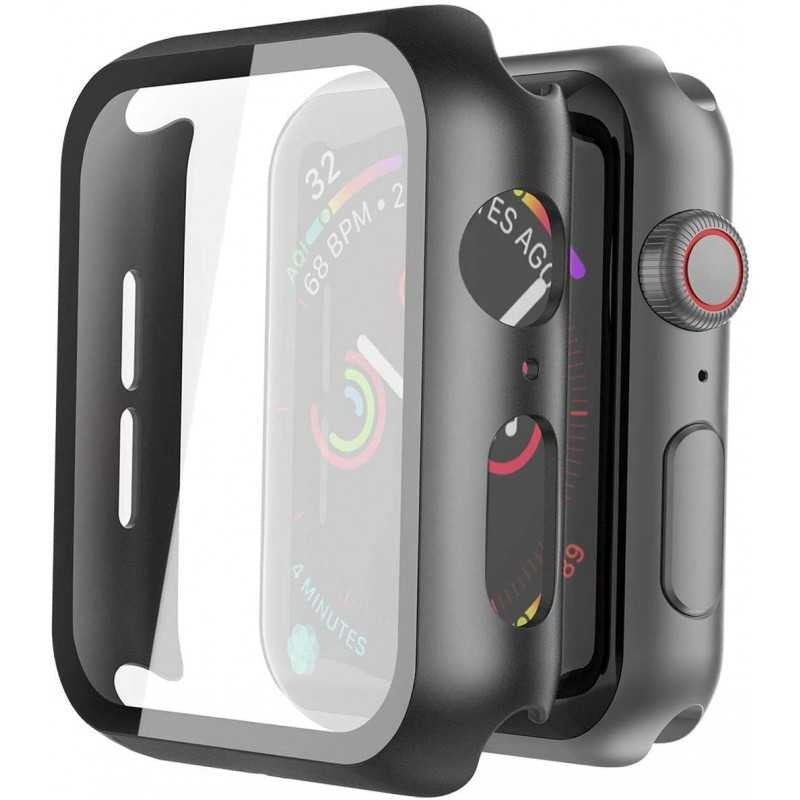 Compatible with Apple Watch 40mm Shockproof Case and 9H Tempered Glass 2-Pack Rose Gold