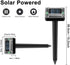 Solar Snake Repeller 2Pcs Solar Powered Mole Repeller Vole Repeller 800 Sq M X2 1600