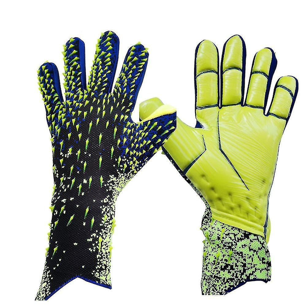 Football Goalkeeper Gloves for Kids Durable Green Size 6