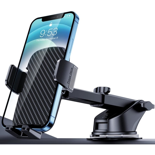 Universal Car Phone Holder with Military Suction Cup, 360° Rotation, Dashboard Mount for GPS \u0026 Phones