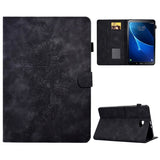Compatible with Samsung Galaxy Tab A 10.1 2016 T580 T585 Shockproof Case Black Pu Leather Butterfly Floral Pattern Samsung