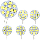 G4 LED Bulb 2W 12-24V Warm White 3000K 200LM Non-Dimmable 12x5050 SMD for Cabinets Compatible with Phillips Oral-B Braun