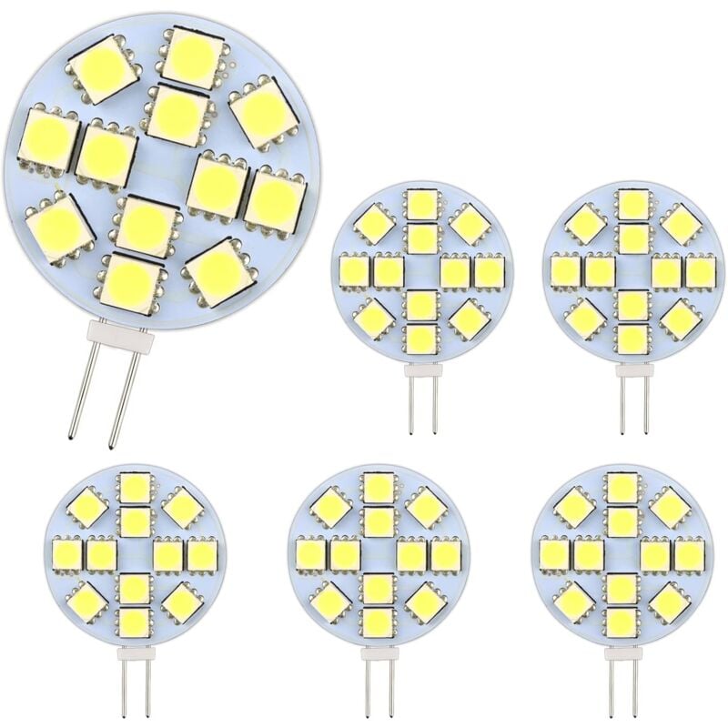 G4 LED Bulb 2W 12-24V Warm White 3000K 200LM Non-Dimmable 12x5050 SMD for Cabinets Compatible with Phillips Oral-B Braun