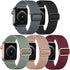 Nylon Stretch Band 5-Pack Compatible with Apple Watch 42mm 44mm 45mm Solo Loop Fabric Elastic Bracelet for Women Men