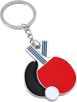 Table Tennis Racket Keychain Sports Key Holder Bag Ornament