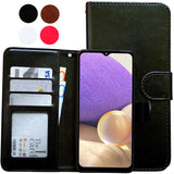 Compatible with Samsung Galaxy A32 5G Leather Case Protection White Max White