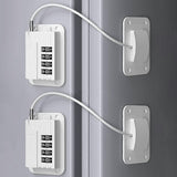 Refrigerator Safety Lock Self-Adhesive Combination Lock White Pack for Adults Compatible with Electric Mini Fridge
