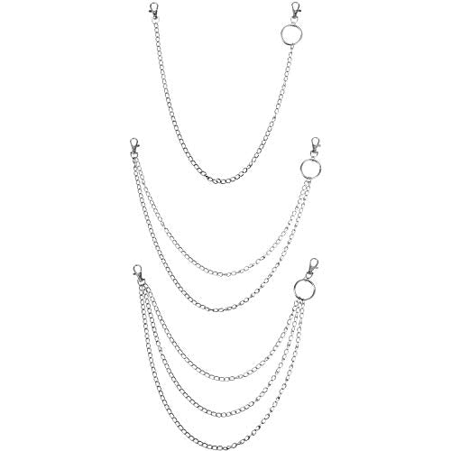 Jeans Chain Wallet Chain Pocket Chain Belt Chain Hip Hop Pants Chain 3 Pieces