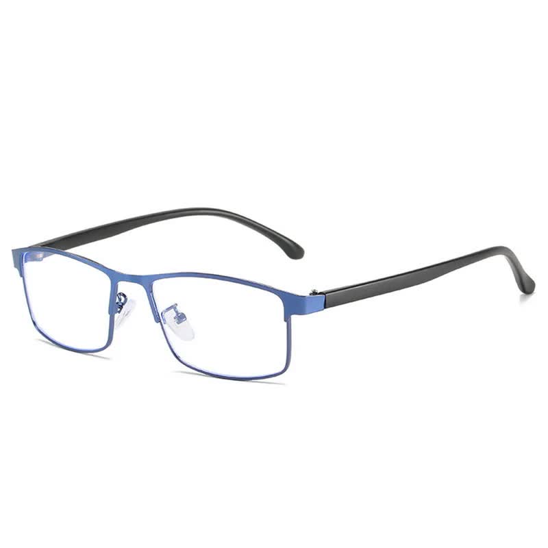Anti-blue Light Myopia Glasses Ready-made Business Men Women Metal Square Glasses Diopter 0 -0.5 -1.0 -1.5 To -6.0 3